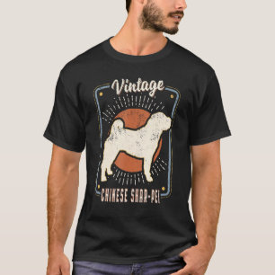Camiseta Chino Shar Pei Vintage Retro Classic Dog Love 1