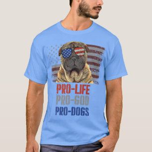 Camiseta Chino SharPei Pro Life Pro Dios Pro Perros Premium