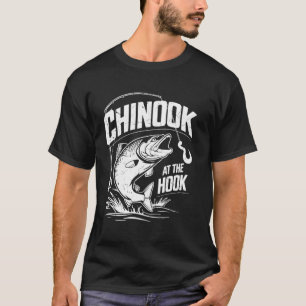 Camiseta Chinook en la pesca del salmón gancho