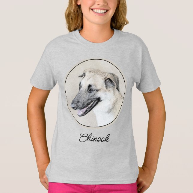Camiseta Chinook (Helicopter Ears) Painting - Dog Art T-Shi (Anverso)