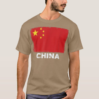 Camiseta Chinos vintan la bandera de China