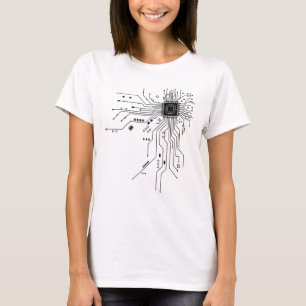 Camiseta Chip Cpu de ingeniero informático de la placa de c