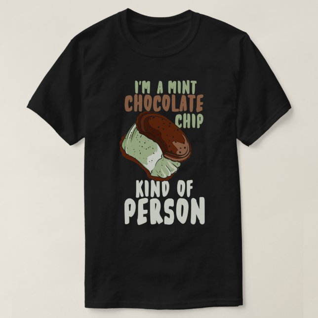 Camiseta Chip de chocolate de menta (Diseño del anverso)