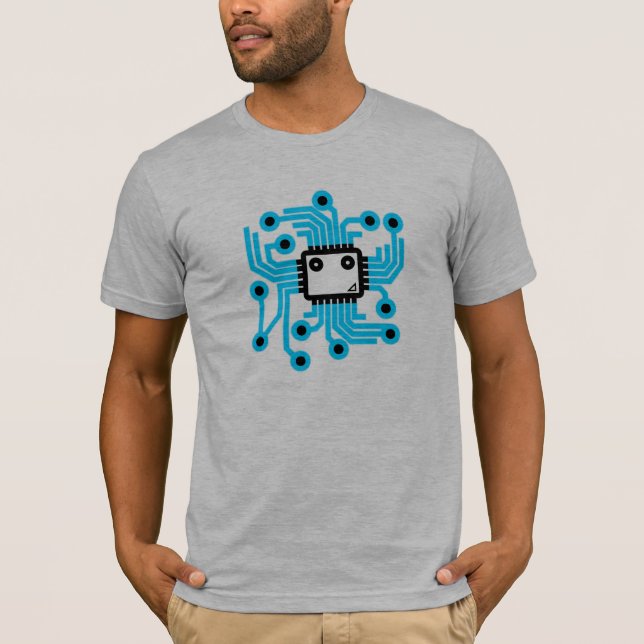 Camiseta Chip de computadora de la CPU Neon (Anverso)