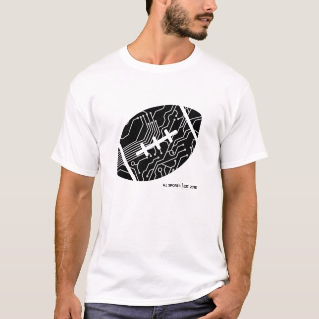 Camiseta Chip de fútbol blanco (Anverso)