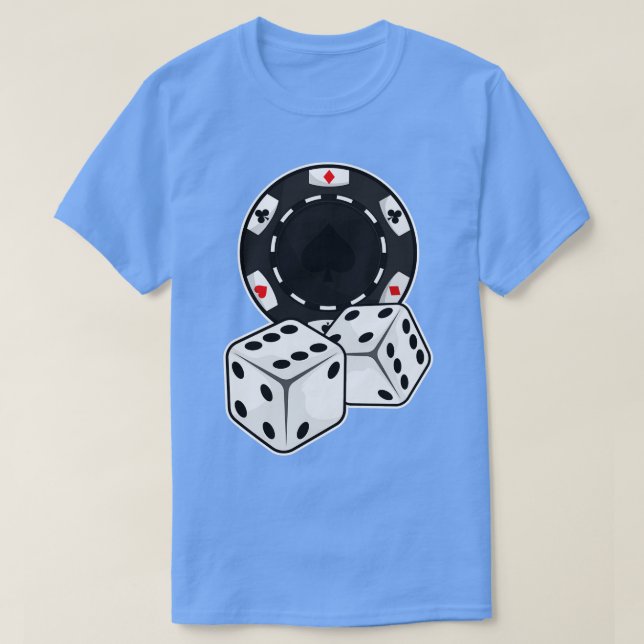Camiseta Chip Dice para Poker (Diseño del anverso)