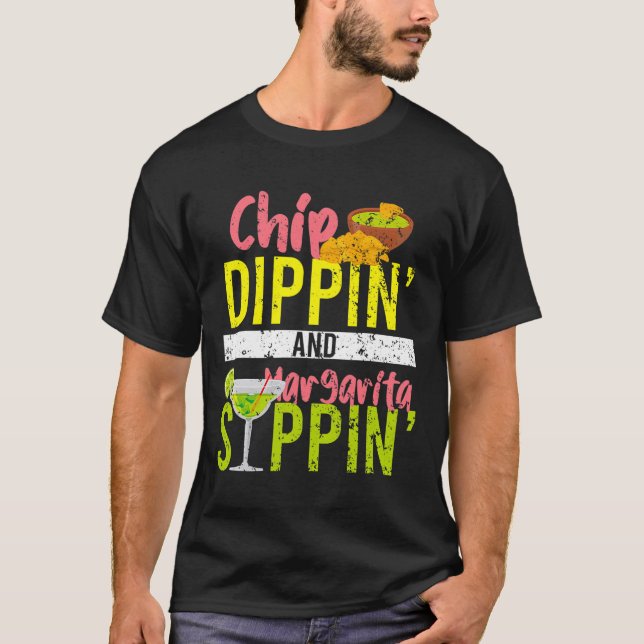 Camiseta Chip Dippin Y Margarita Sippin Cinco De Mayo (Anverso)