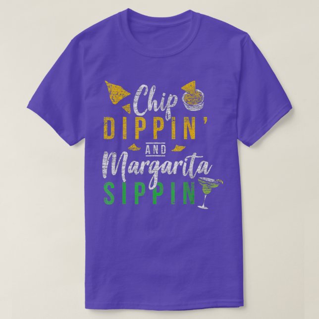 Camiseta Chip Dippin Y Margarita Sippin Cinco De Mayo (Diseño del anverso)
