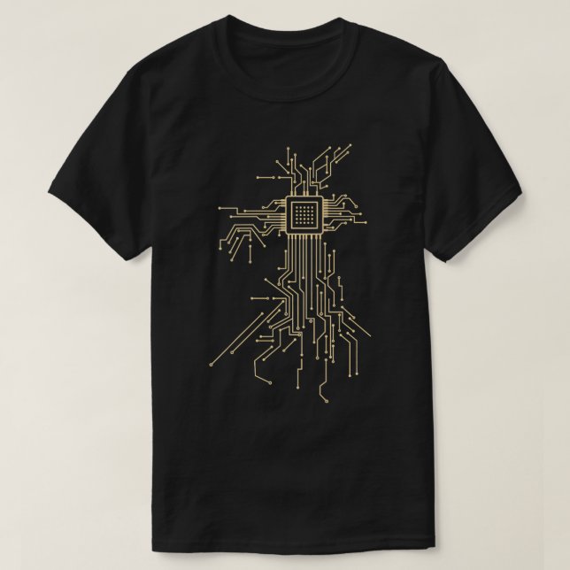 Camiseta Chip electrónico del programador de la placa de ci (Diseño del anverso)