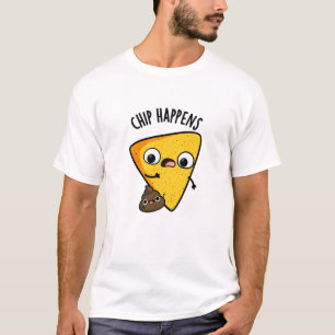 Camiseta Chip Happens Funny Poop Pun