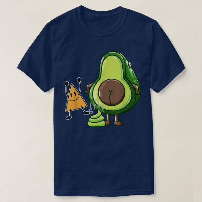 Camiseta Chip Tortilla Guacamole Poop Aguacate Vegan (Diseño del anverso)