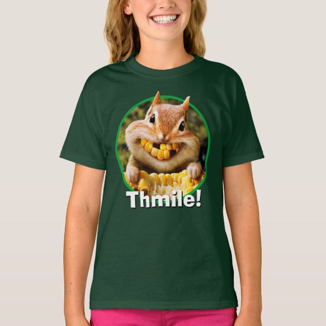 Camiseta Chipmunk Comiendo maíz (Anverso)