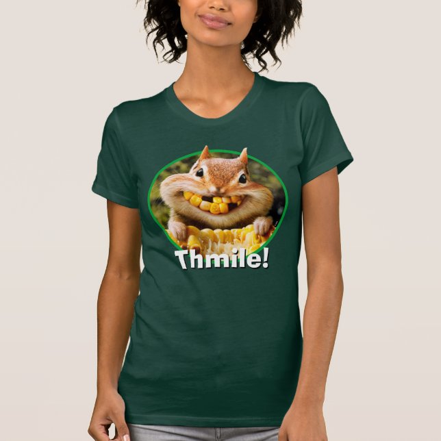 Camiseta Chipmunk Comiendo maíz (Anverso)