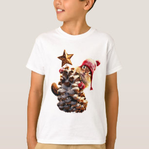 Camiseta Chipmunk con árbol de cono de pino