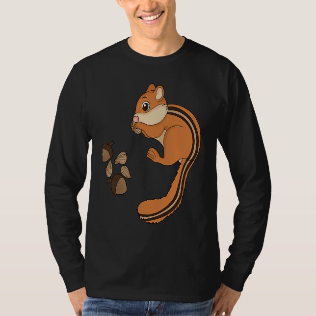 Camiseta Chipmunk Eating Nuts  Nuts  For Kids (Anverso)