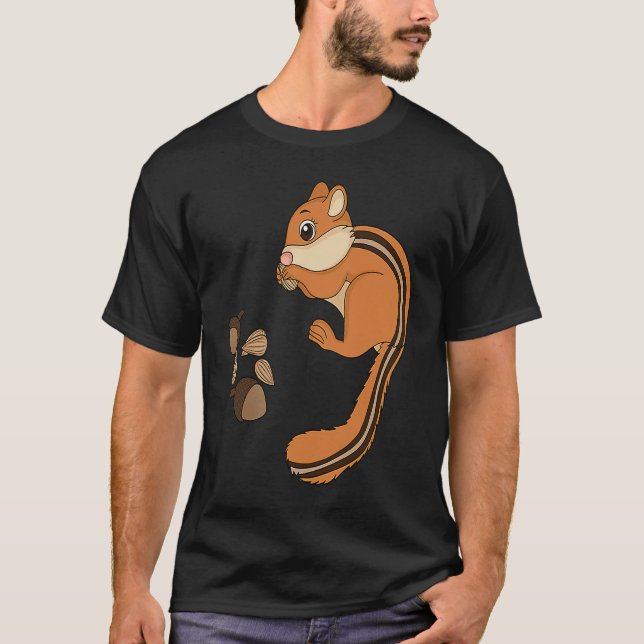 Camiseta Chipmunk Eating Nuts  Nuts  For Kids (Anverso)