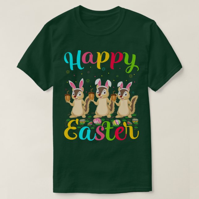 Camiseta Chipmunk Lover Funny Easter Egg Bunny Chipmunk Hap (Diseño del anverso)