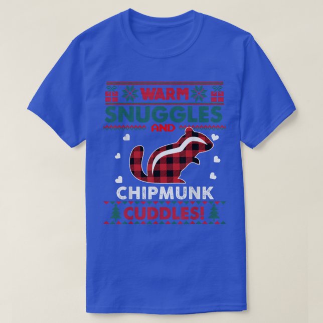 Camiseta Chipmunk Lover Pajama Gifts Chipmunk Ugly Christma (Diseño del anverso)