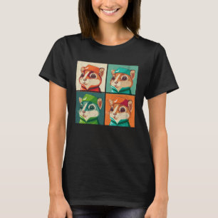Camiseta Chipmunk Pop Ilustracion Colorful Animal Women 4