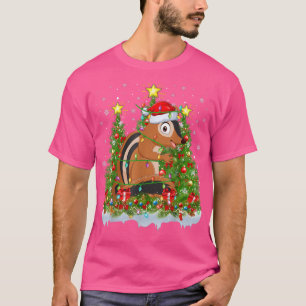 Camiseta Chipmunk Xmas enciende el árbol de Navidad de Sant