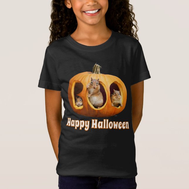 Camiseta Chipmunks dentro de Boo Jack-o Lantern (Anverso)
