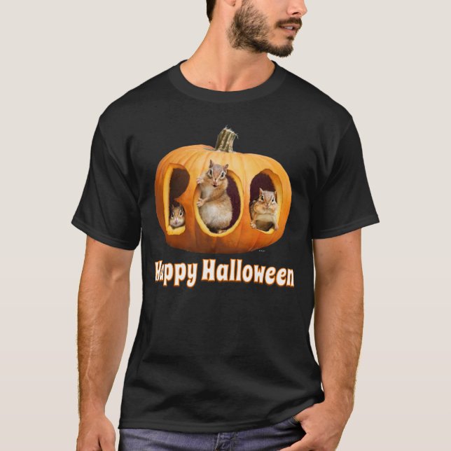 Camiseta Chipmunks dentro de Boo Jack-o Lantern (Anverso)