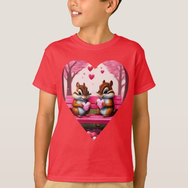 Camiseta Chipmunks y corazones caramelos