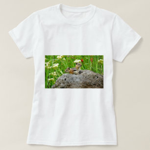Camiseta Chipmunks y flores silvestres