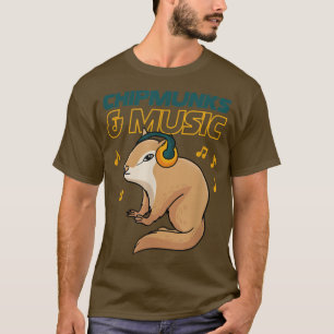 Camiseta Chipmunks Y Music Notes: Músico Clef Squirrel 2