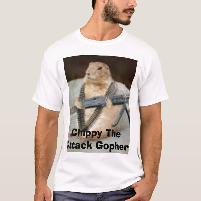 Camiseta Chippy el Gopher del ataque (Anverso)