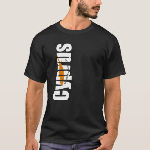 Camiseta Chipre con colores de bandera en el lado de
