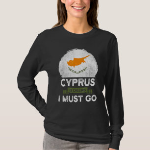 Camiseta Chipre dice que debo ir a la bandera chipriota