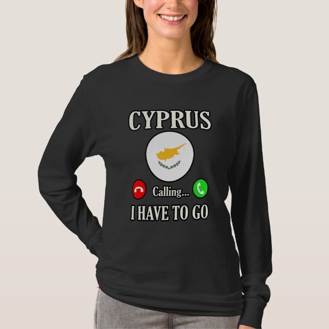 Camiseta Chipre Está Llamando Tengo Que Ir (Anverso)