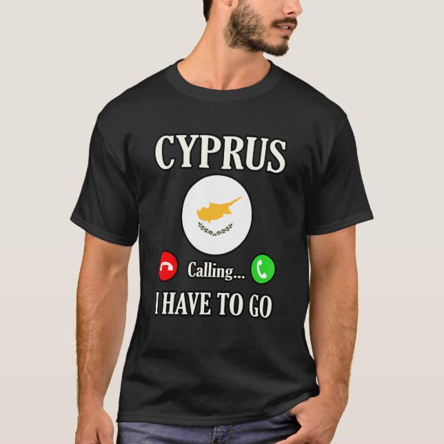 Camiseta Chipre Está Llamando Tengo Que Ir (Anverso)