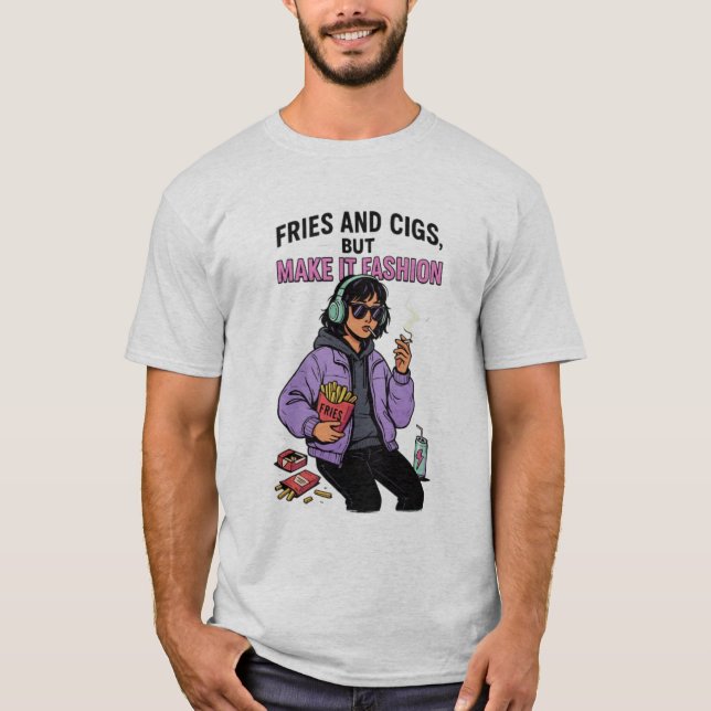Camiseta Chips y cigarrillos, pero el fuego del estilo sigu (Anverso)