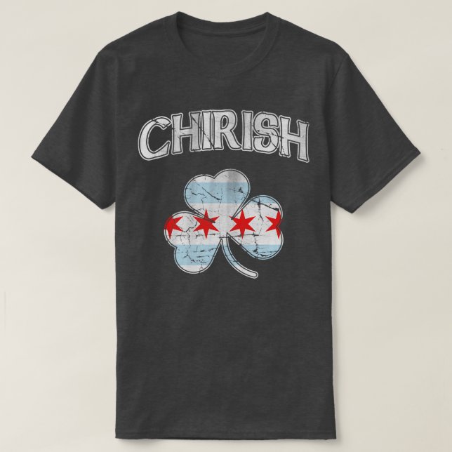 Camiseta Chirish Chicago Flag Shamrock (Diseño del anverso)