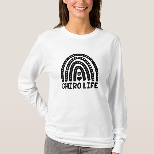 Camiseta Chiro Vida Quiropráctico Chiropráctico de columna (Anverso)