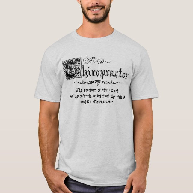 Camiseta Chiropráctico maestro medieval (Anverso)