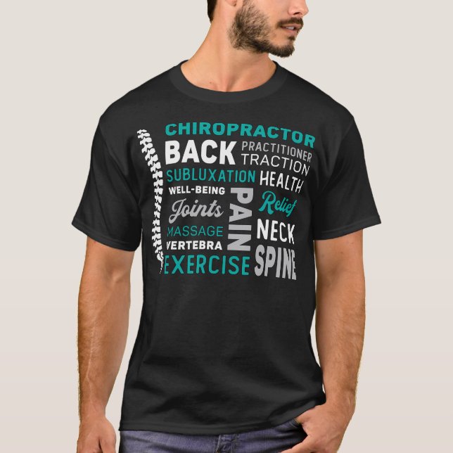 Camiseta Chiropractor Medicina para uso en la columna verte (Anverso)