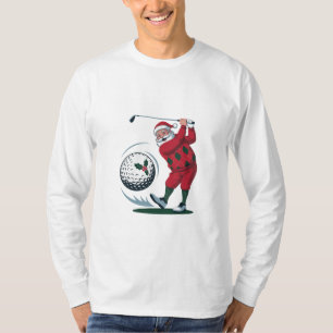 Camiseta Chirstmas Fantasy Golf Jugando a Santa Claus