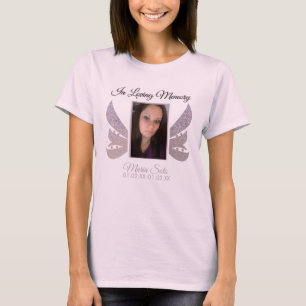 Camiseta Chispa Funeral Memorial Entierro Brillo Ala Rosa