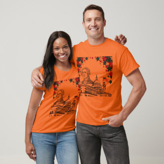 Camiseta Chispas doradas de julio atlético naranja