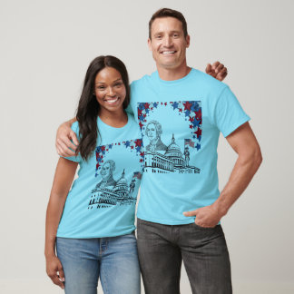 Camiseta Chispas doradas de julio luz azul