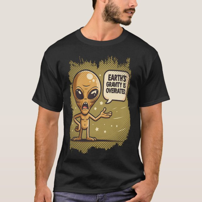 Camiseta Chiste alienígena Ufo Shirt Retro Alien Frien (Anverso)