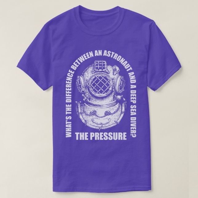 Camiseta Chiste Astronauta de Agua del Mar Profundo Océano  (Diseño del anverso)