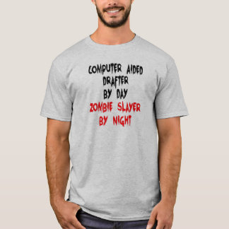 Camiseta Chiste CAD Zombie con ayuda de ordenador