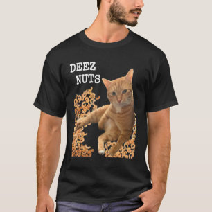 Camiseta Chiste Cat DEEZ NUTS con cashetes