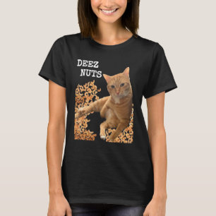 Camiseta Chiste Cat DEEZ NUTS con cashetes