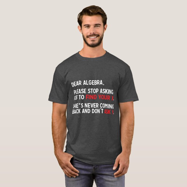 Camiseta Chiste chistoso de la matemáticas de la estimada (Anverso completo)