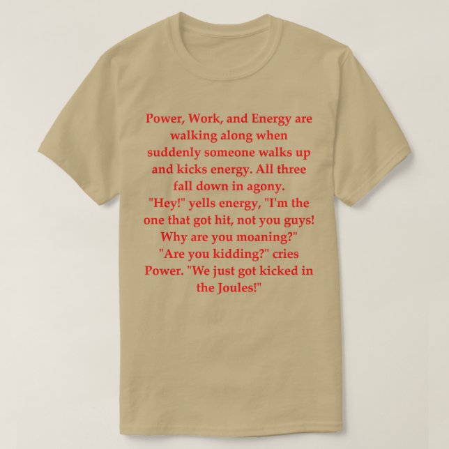 Camiseta Chiste científico 22 (Diseño del anverso)